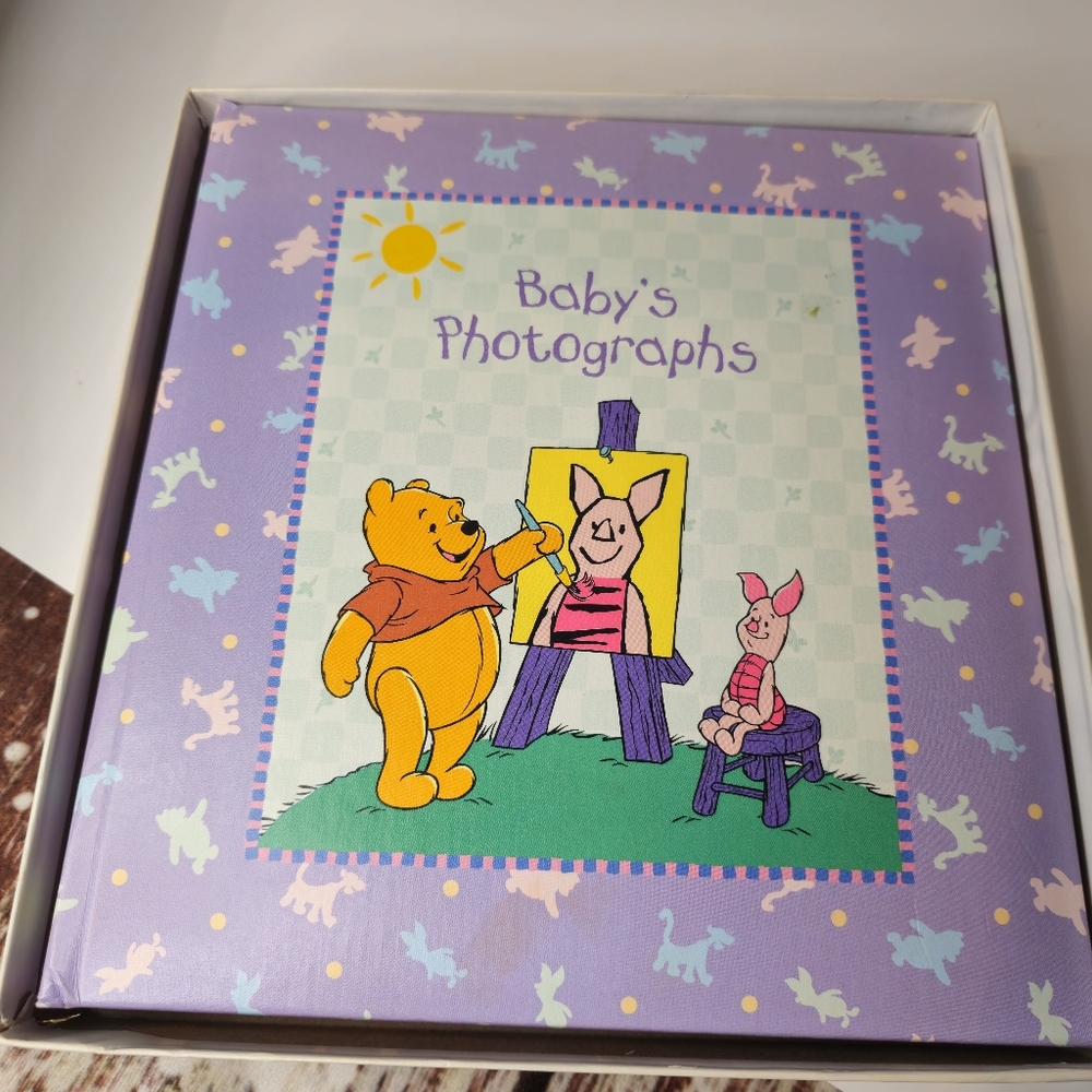 Vintage Pooh Gibson Baby's‎ Photographs Album - Purple and Yellow